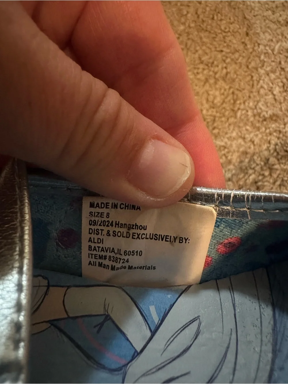 Disney Cinderella Glitter Mary Jane Shoes - Light Blue & Silver - Picture 6 of 6